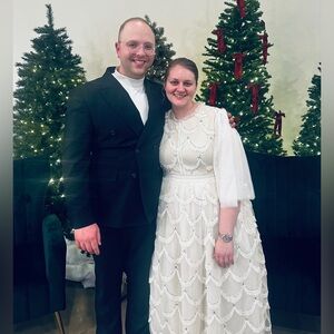 😍DJ Formal Scalloped Cream Tulle & Sequin Dress😍